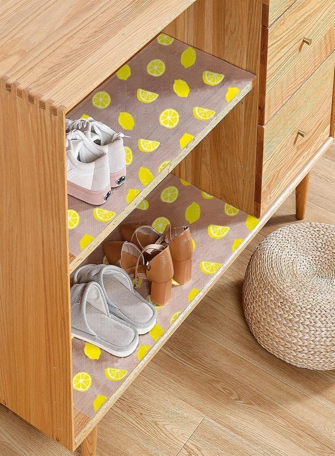 SKYTONE Kitchen Shelf Liner Anti Slip Mat EVA Food Grade Multipurpose Washable Sheet for Fridge, Shelf Liner, Table, Kitchen Drawer Mat (Lemon, 45 X 300 CM) - Image 3